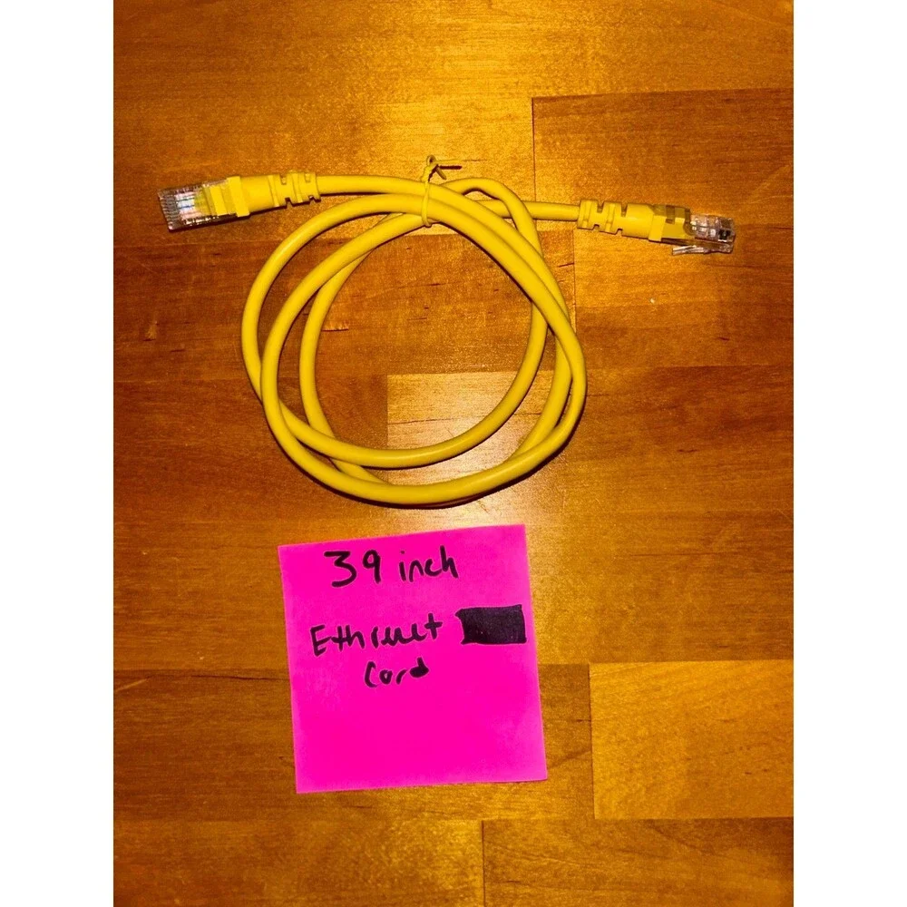 Yellow Ethernet cord 39 inches preowned